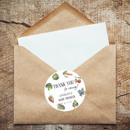 Charming White Harvest Babydusche Vielen Dank Runder Aufkleber