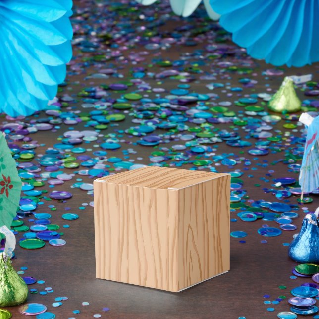 Charming Wood Pattern Celebration Classic Geschenkschachtel (Party)