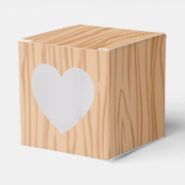 Charming Wood Pattern Celebration Herz Geschenkschachtel