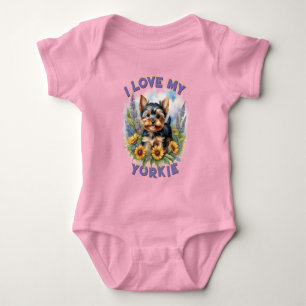 Charming Yorkie Meadow - Baby Delight Strampler