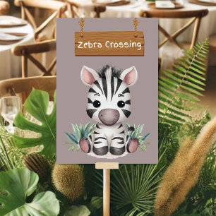 Charming Zebra Crossing Jungle Safari Table Card Tischnummer