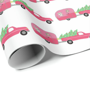 Charminger Weihnachtscamper Vintage-Anhänger RV We Geschenkpapier