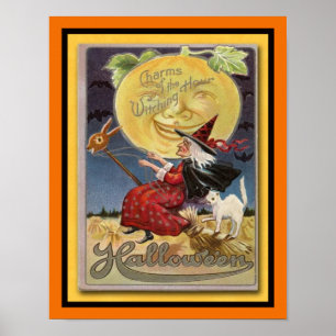 Charms des Hexenhour Halloween-Posters Poster