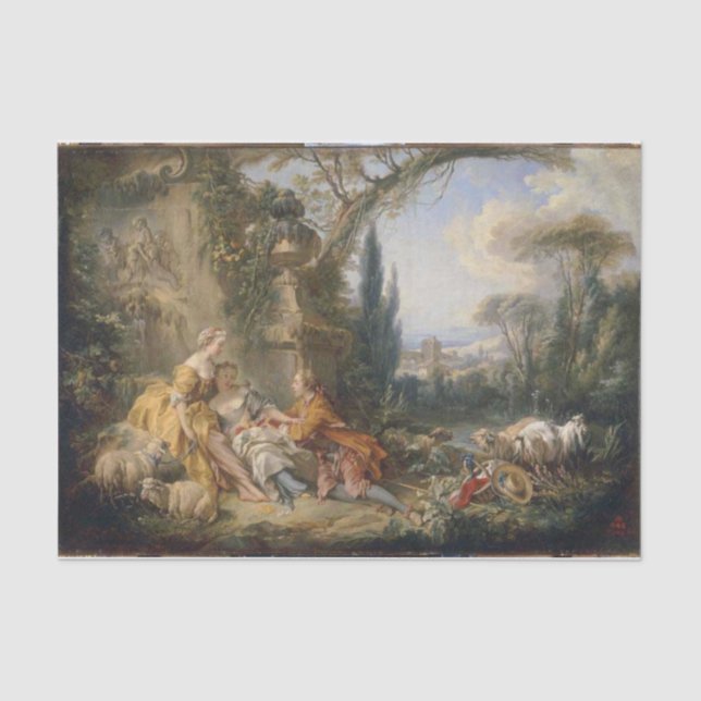 Charms of Country Life von Francois Boucher Seidenpapier (Vorderseite)