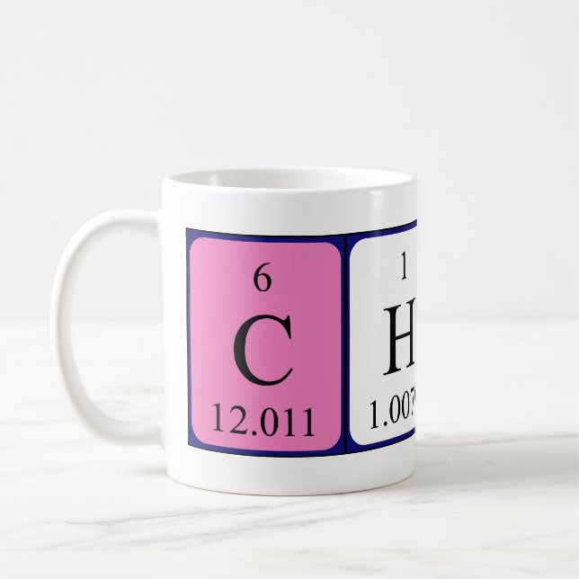 Charo Namen-Tasse periodischer Tabelle Kaffeetasse (Links)