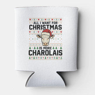 Charolais-Weihnachtskuh-Hässlicher-Schwester-Vekto Dosenkühler