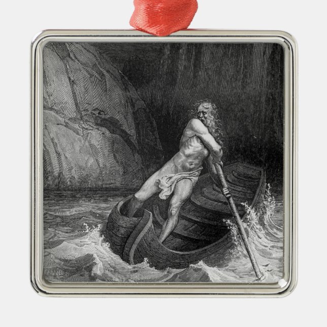 Charon, der Ferryman der Hölle Silbernes Ornament (Vorne)