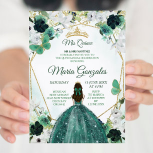 Charra QUINCEAÑERA Einladung von Green & Gold Flor