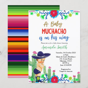 Charro Mexican Boy Baby Shower Einladung