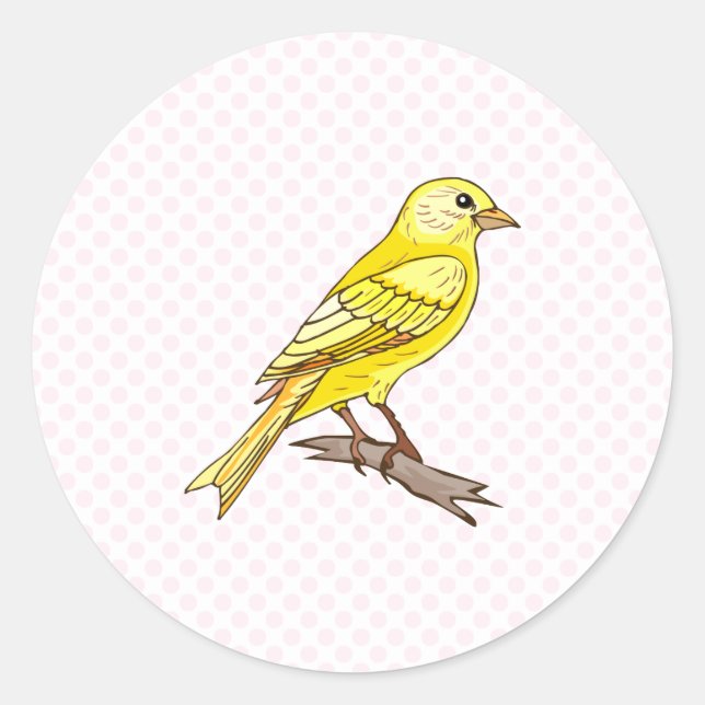 Charry Canary Runder Aufkleber (Vorderseite)