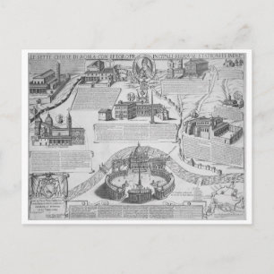 Charta Postalis Indulgentiae VII Ecclesiarum Urbis Postkarte