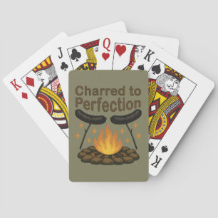 Charted to Perfection Funny Campfire Hot Dog Spielkarten