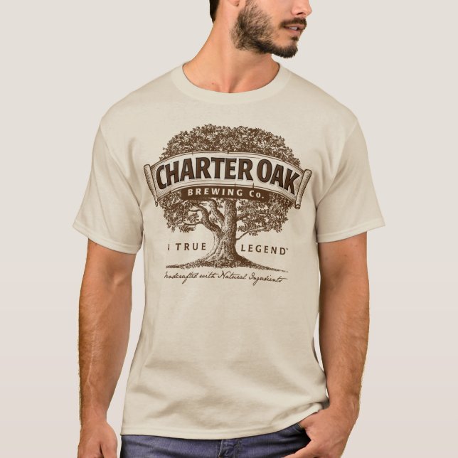 Charter-Eichen-langes Hülsen-T-Shirt T-Shirt (Vorderseite)
