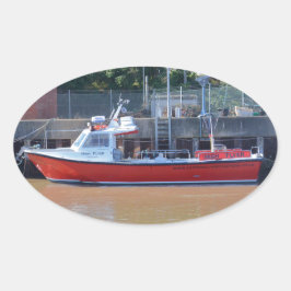 Charterschiff Hoher Flyer Ovaler Aufkleber