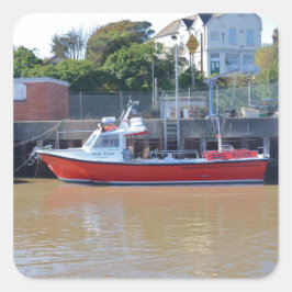Charterschiff Hoher Flyer Quadratischer Aufkleber