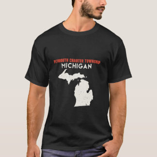 Charterstadt Plymouth Michigan USA Staat Ameri T-Shirt