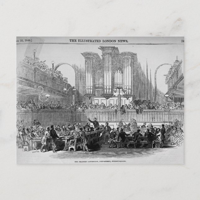 Chartist Convention am Fitzroy Platz Postkarte (Vorderseite)