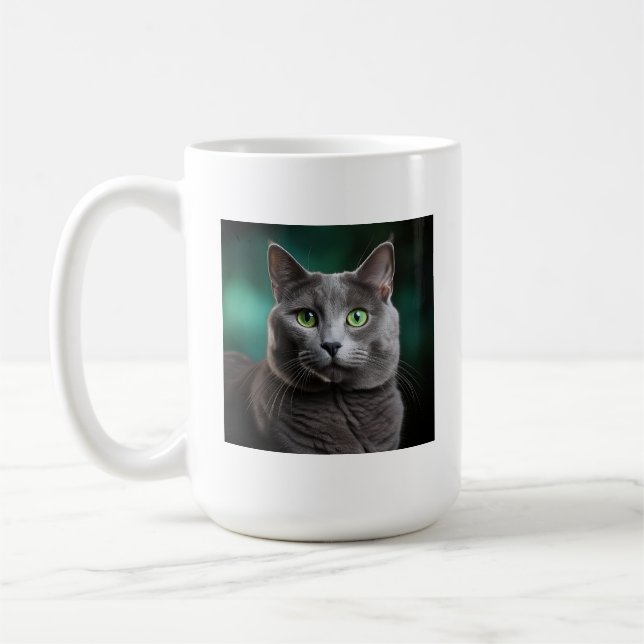 Chartreaux-Katzenrasse Kaffeetasse (Links)