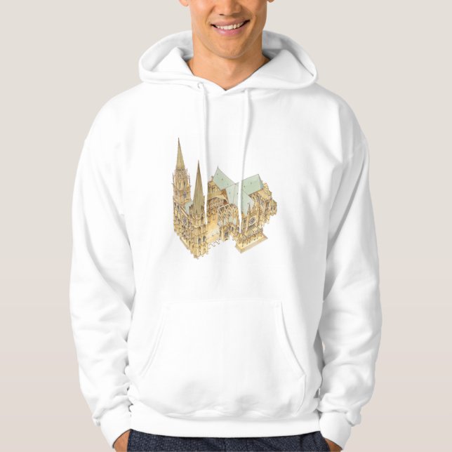 Chartres-Kathedrale. Frankreich Hoodie (Vorderseite)