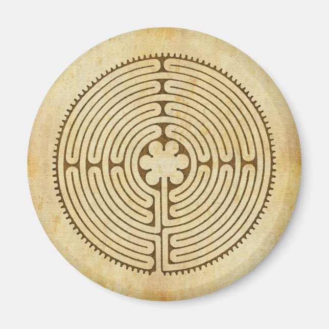 Chartres Labyrinth antiker Stil 1 + Ihre Ideen Magnet (Vorne)