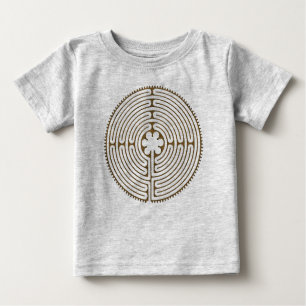 Chartres Labyrinth antiker Stil + Ihre Ideen Baby T-shirt