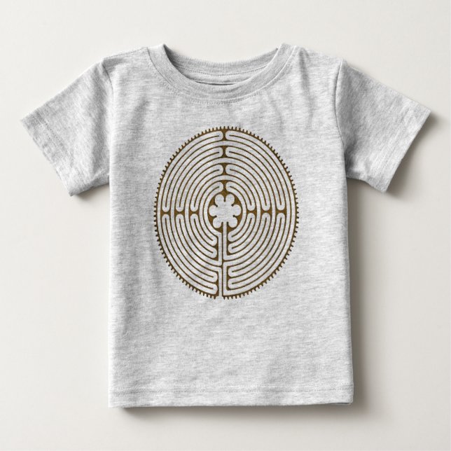 Chartres Labyrinth antiker Stil + Ihre Ideen Baby T-shirt (Vorderseite)
