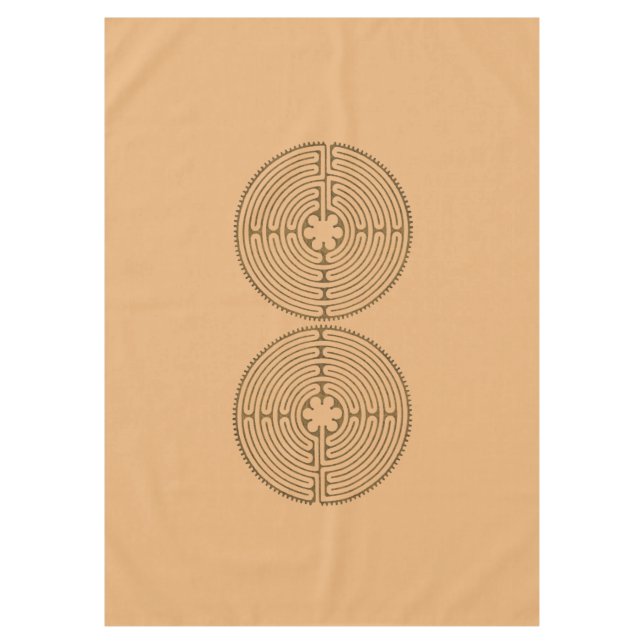 Chartres Labyrinth antiker Stil + Ihre Ideen Tischdecke (Vorderseite)