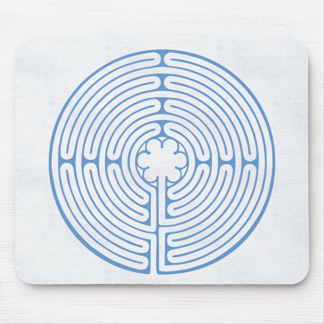 Chartres-Labyrinth-Blau Mousepad (Vorne)