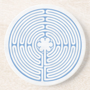 Chartres Labyrinth Blue Sandstein Untersetzer