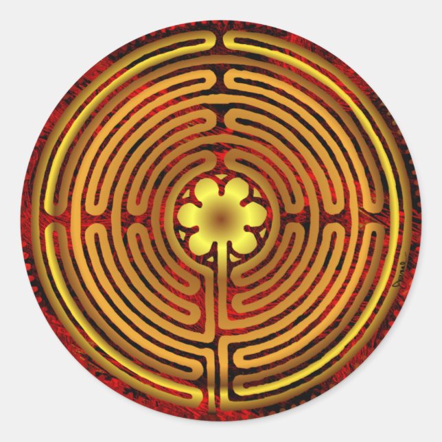Chartres Labyrinth Fire Sticker (Vorderseite)