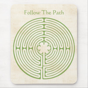 Chartres-Labyrinth-Grün Mousepad