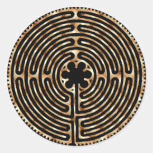 Chartres Labyrinth Pearl Dark Paths Sticker