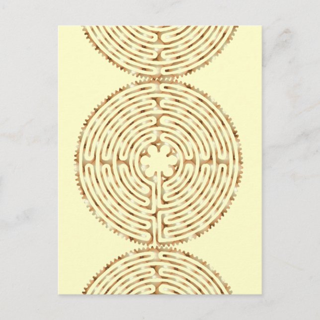 Chartres Labyrinth Pearl Postcard Postkarte (Vorderseite)