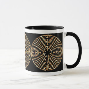 Chartres-Labyrinth-Perlen-dunkle Weg-Tasse Tasse