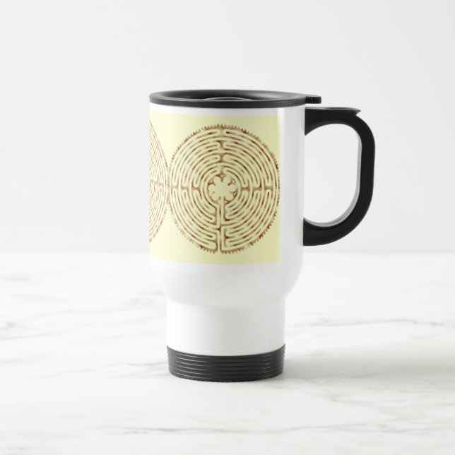 Chartres-Labyrinth-Perlen-Tasse Reisebecher (Rechts)