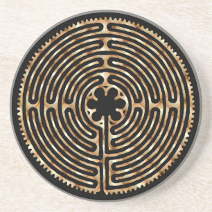 Chartres-Labyrinth-Perlen-Untersetzer Untersetzer