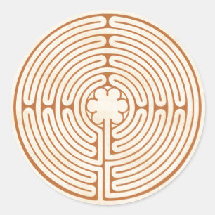 Chartres Labyrinth Runder Aufkleber