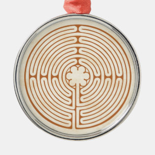 Chartres Labyrinth Silbernes Ornament