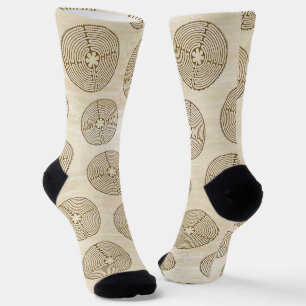 Chartres Labyrinth - Spirituelles Symbol Antik 1 Socken