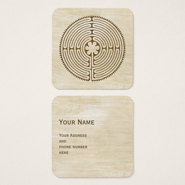 Chartres Labyrinth - Spirituelles Symbol Antique 1 (Vorne & Hinten)