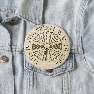 Chartres Labyrinth - Spirituelles Symbol Antique 1 Button