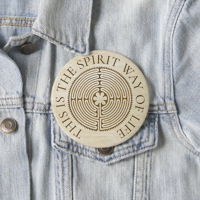 Chartres Labyrinth - Spirituelles Symbol Antique 1 Button (Beispiel)