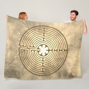 Chartres Labyrinth - Spirituelles Symbol Antique 1 Fleecedecke