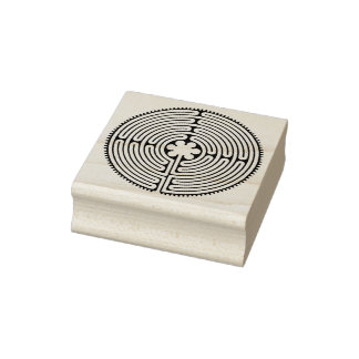 Chartres Labyrinth - Spirituelles Symbol Antique 1 Gummistempel