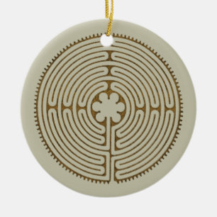 Chartres Labyrinth - Spirituelles Symbol Antique 1 Keramik Ornament