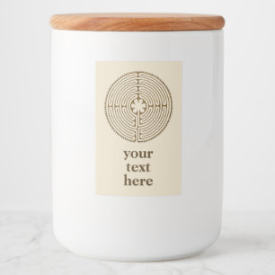 Chartres Labyrinth - Spirituelles Symbol Antique 1 Lebensmitteletikett