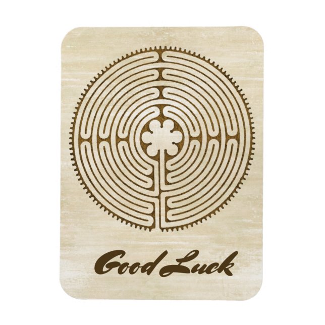 Chartres Labyrinth - Spirituelles Symbol Antique 1 Magnet (Vertikal)