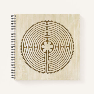 Chartres Labyrinth - Spirituelles Symbol Antique 1 Notizbuch