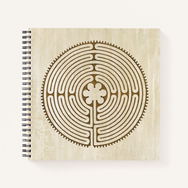 Chartres Labyrinth - Spirituelles Symbol Antique 1 Notizbuch (Vorderseite)