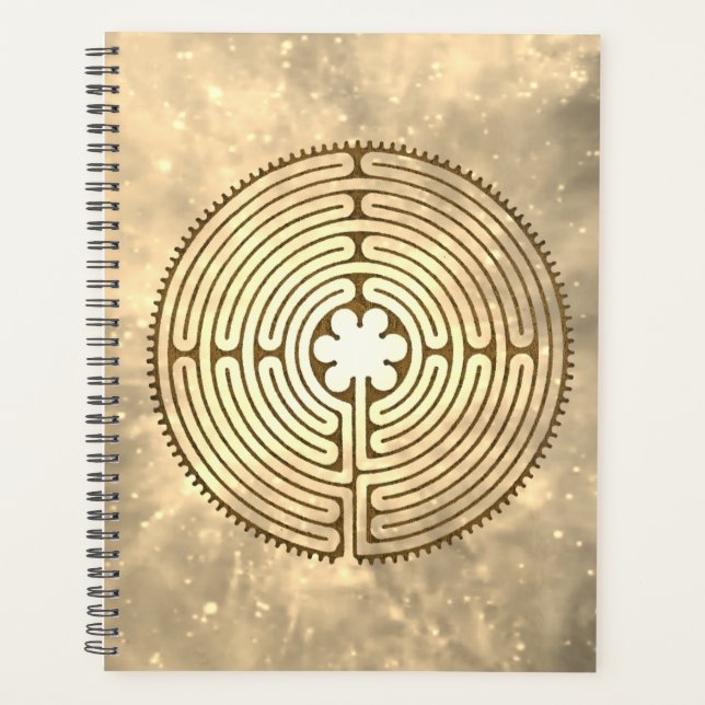 Chartres Labyrinth - Spirituelles Symbol Antique 1 Planer (Vorderseite)